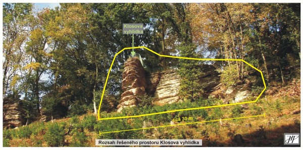 Nové Město nad Metují - Klosova vyhlídka - stabilizace skalního pilíře
