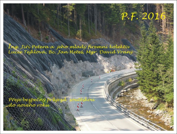 PF 2016 - mnoho štěstí v roce 2016 přejí geologové firmy Petera Jiří, Hradec Králové